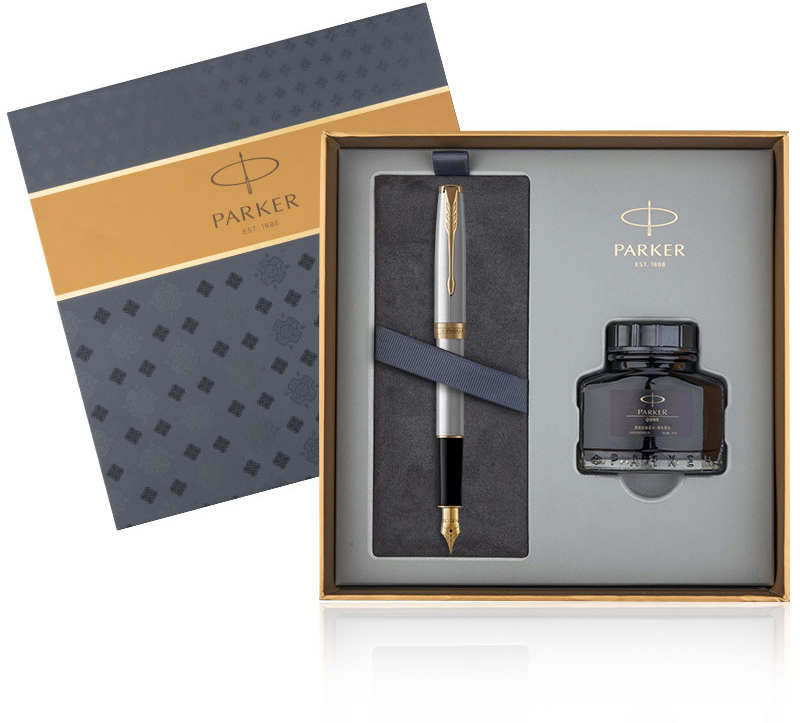 Parker 派克2016卓尔钢杆金夹墨水笔 + 新款墨水礼盒
